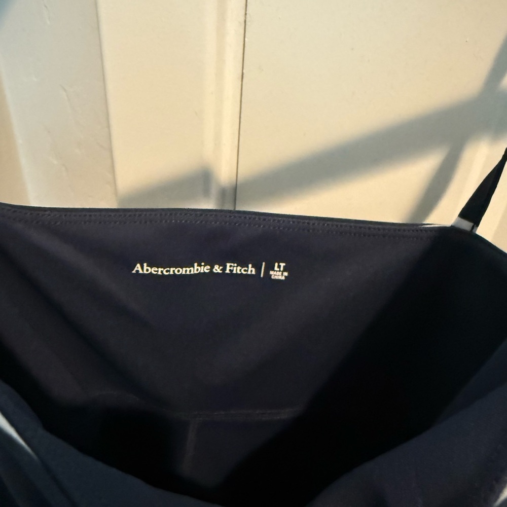 Abercrombie & Fitch Navy and White Striped Mini Dress - Picture 3 of 4